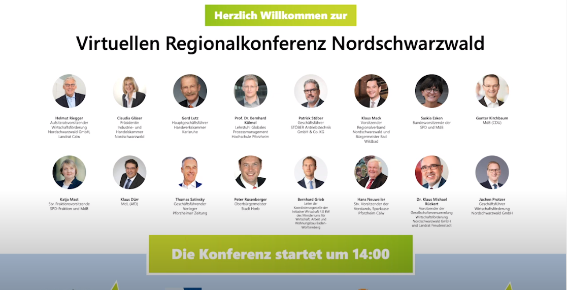 Video zur virtuellen Regionalkonferenz Nordschwarzwald verfügbar